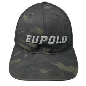 Leupold Snapback Hat Black Green Gray One Size Mesh Trucker Camo Raised Logo